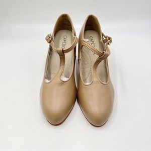 551 Leather Jr. Footlight Cuban Heel- Caramel - Capezio